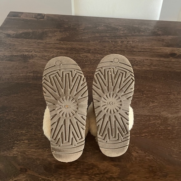 UGG Disquette Suede Fur Platform Slippers - Picture 5 of 6